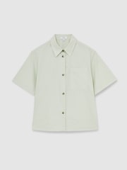 Reiss Green Jordan Cotton Short-Sleeve Shirt - Image 2 of 5