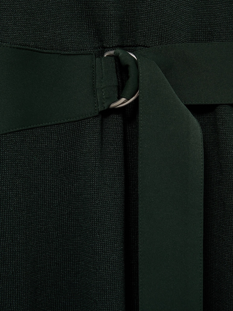 Dunkelgrün - Reiss Alina Compact-Knit Belted Midi Dress - Bild 7 von 7 Dunkelgrün - Reiss Alina Compact-Knit Belted Midi Dress - Bild 7 von 7