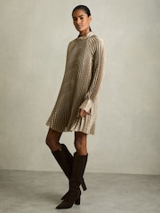 Reiss Sage Enia Pleated Belted Mini Dress - Image 1 of 7