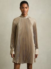 Reiss Sage Enia Pleated Belted Mini Dress - Image 3 of 7