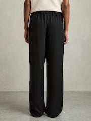 Reiss Black Inaya Wide-Leg Embroidered Trousers - Image 5 of 6