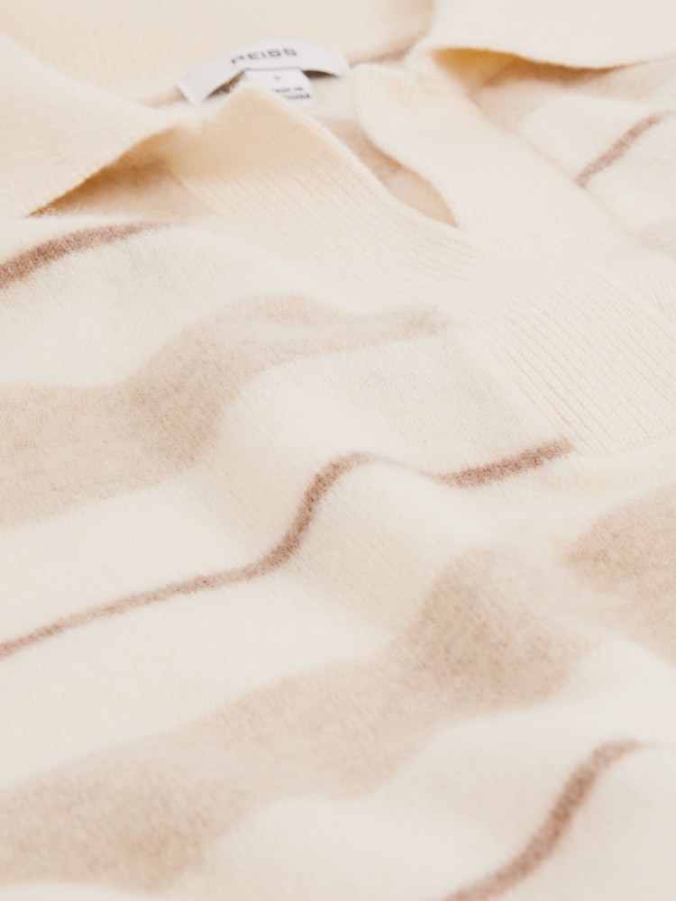 Reiss Sami Wool-Cashmere Stripe Open-Collar Jumper - Bild 6 von 6 Reiss Sami Wool-Cashmere Stripe Open-Collar Jumper - Bild 6 von 6