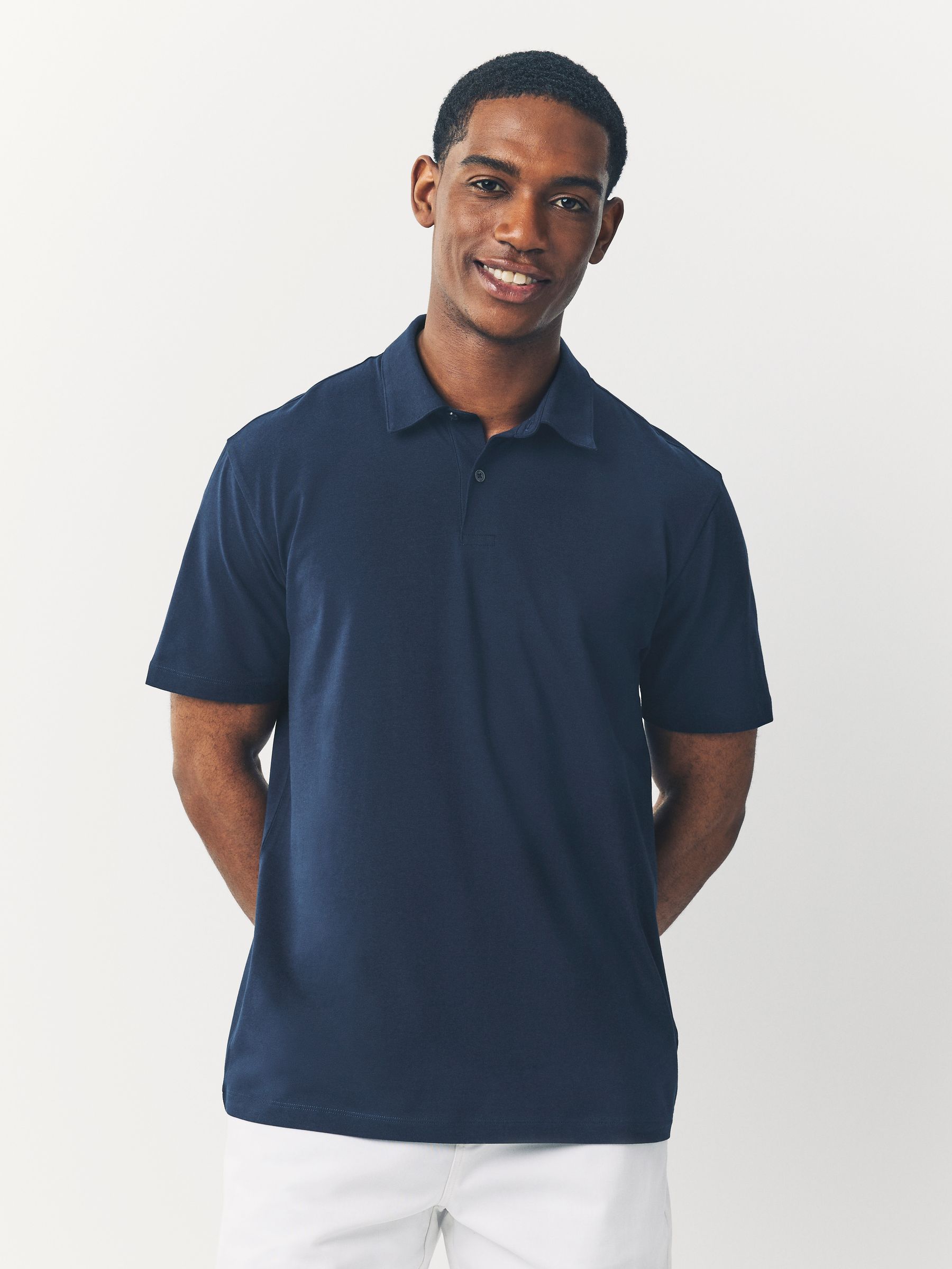 トップス STONE  19SS Cotton Jersey Polo-XL Buy Navy/Light Blu/Blue Geo Printed Short Sleeve Jersey Polo