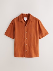 Rust Brown - Camisas de manga curta bordadas com sol - Imagem 6 de 8
