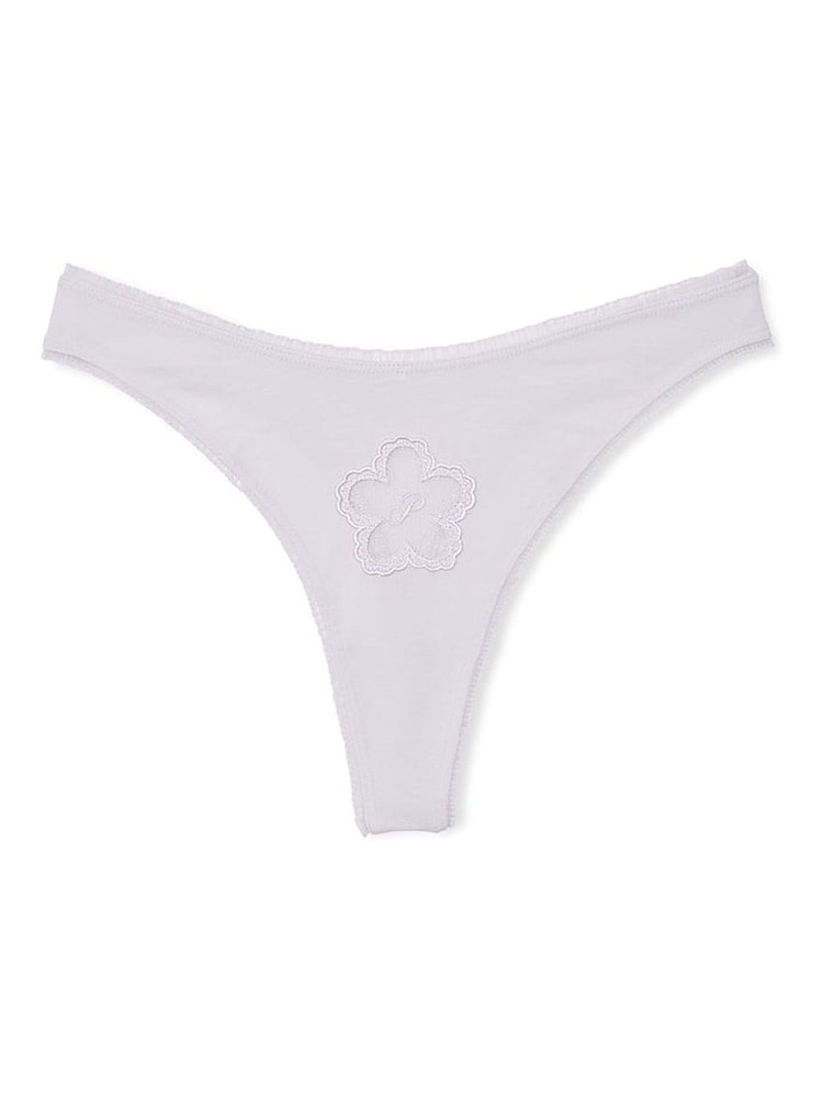 Victoria's Secret PINK Purple Whisper Thong Cotton Knickers - Image 3 of 3