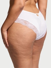 Victoria's Secret White Cheeky Rose Lace Trim Knickers - Image 2 of 3