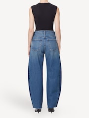 AGOLDE Mid Blue Luna Pieced High Rise Barrel Taper Jeans - Image 2 of 9