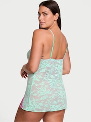Victoria's Secret Waterfall Green Tease Lace Mini Slip Dress - Image 2 of 3