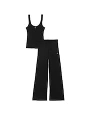 Victoria's Secret Black Cotton Tank Long Pyjama Set - Image 3 of 3