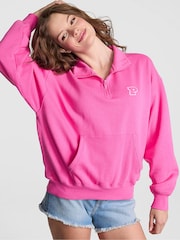 Victoria's Secret PINK Pink Gossip Half Zip Sweatshirt - Image 1 of 4