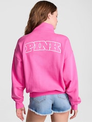 Victoria's Secret PINK Pink Gossip Half Zip Sweatshirt - Image 2 of 4