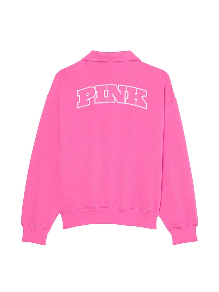 Victoria's Secret PINK Pink Gossip Half Zip Sweatshirt - Image 4 of 4 Victoria's Secret PINK Pink Gossip Half Zip Sweatshirt - Image 4 of 4