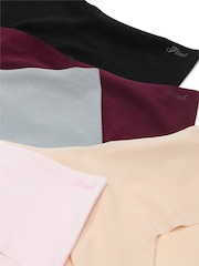 Victoria's Secret PINK Grey/Black/Purple/Pink/Marzipan Hipster 5 Pack Knickers - Image 2 of 4