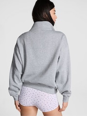 Victoria's Secret PINK Grey Heather Half Zip Sweatshirt - Image 2 of 3