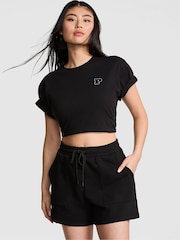 Victoria's Secret PINK Black Fleece Shorts - Image 1 of 3