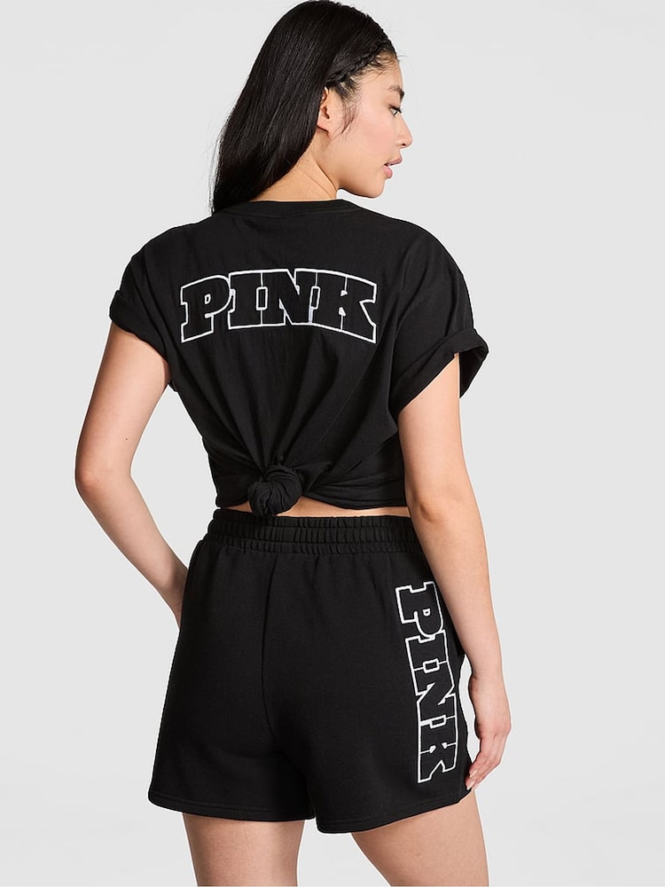Victoria's Secret PINK Black Fleece Shorts - Image 2 of 3