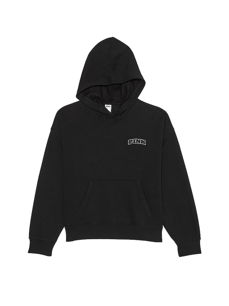 Victoria's Secret PINK Black Pullover Hoodie - Image 1 of 1 Victoria's Secret PINK Black Pullover Hoodie - Image 1 of 1