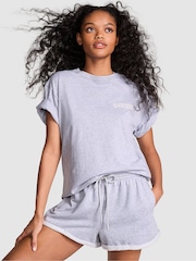 Victoria's Secret PINK Grey Heather Short Sleeve Oversized T-Shirt - Image 1 of 3