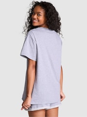 Victoria's Secret PINK Grey Heather Short Sleeve Oversized T-Shirt - Image 2 of 3