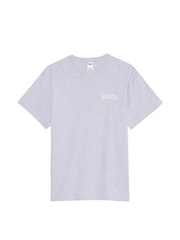Victoria's Secret PINK Grey Heather Short Sleeve Oversized T-Shirt - Image 3 of 3