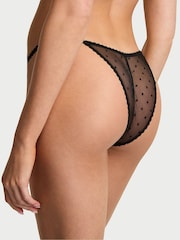 Victoria's Secret Black Brazilian Sheer Rose Knickers - Image 2 of 4