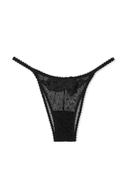 Victoria's Secret Black Brazilian Sheer Rose Knickers - Image 4 of 4