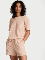 Victoria's Secret Heather Pretty Blush Pink Short Cotton Pyjama Set - Image 1 of 2