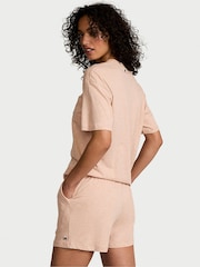 Victoria's Secret Heather Pretty Blush Pink Short Cotton Pyjama Set - Image 2 of 2