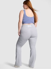 Victoria's Secret PINK Grey Heather Cotton Foldover Flare Leggings - Image 2 of 3