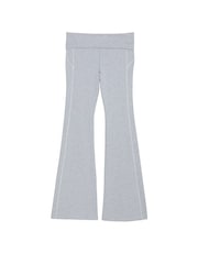 Victoria's Secret PINK Grey Heather Cotton Foldover Flare Leggings - Image 3 of 3