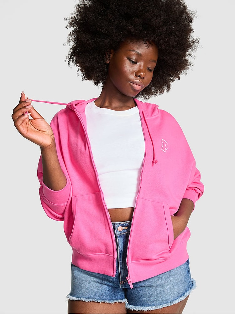 Victoria's Secret PINK Pink Gossip Zip Up Hoodie - Image 1 of 4
