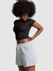 Victoria's Secret PINK Grey Heather Fleece Shorts - Image 1 of 2