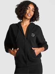 Victoria's Secret PINK Black and White Zip Up Hoodie - Image 1 of 2