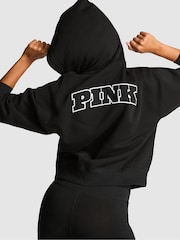 Victoria's Secret PINK Black and White Zip Up Hoodie - Image 2 of 2
