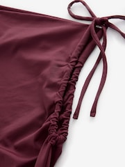 Burgundy Red Soft Touch Polyamide Ruched Sleeveless Top - Image 7 of 7