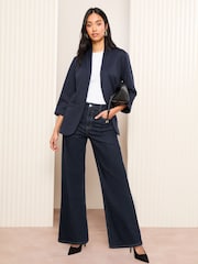 Friends Like These Navy Edge to Edge Ponte Tailored  Blazer - Image 2 of 4