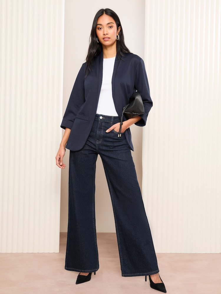 Friends Like These Navy Edge to Edge Ponte Tailored  Blazer - Image 2 of 4