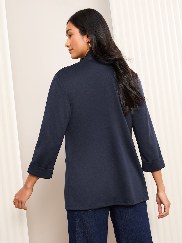 Friends Like These Navy Edge to Edge Ponte Tailored  Blazer - Image 4 of 4