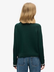 Superdry Green Americana Roll Neck Knit Jumper - Image 3 of 6