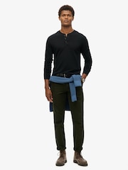 Superdry Black The Merchant Store Grandad Top - Image 3 of 6