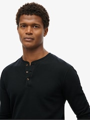 Superdry Black The Merchant Store Grandad Top - Image 4 of 6