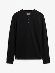 Superdry Black The Merchant Store Grandad Top - Image 5 of 6
