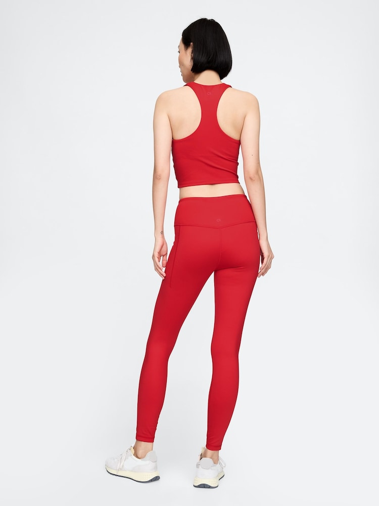 Gap Red Built-in-Bra Racerback Crop Top - Image 2 of 5