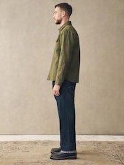 Blue Indigo Rinse Straight Fit Signature Selvedge Denim Jeans - Image 1 of 11