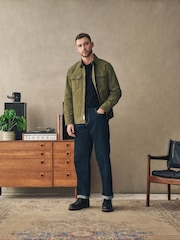 Blue Indigo Rinse Straight Fit Signature Selvedge Denim Jeans - Image 2 of 11