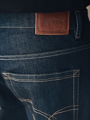 Blue Indigo Rinse Straight Fit Signature Selvedge Denim Jeans - Image 6 of 11