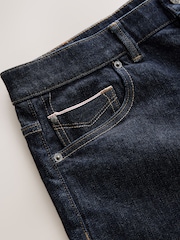 Blue Indigo Rinse Straight Fit Signature Selvedge Denim Jeans - Image 8 of 11