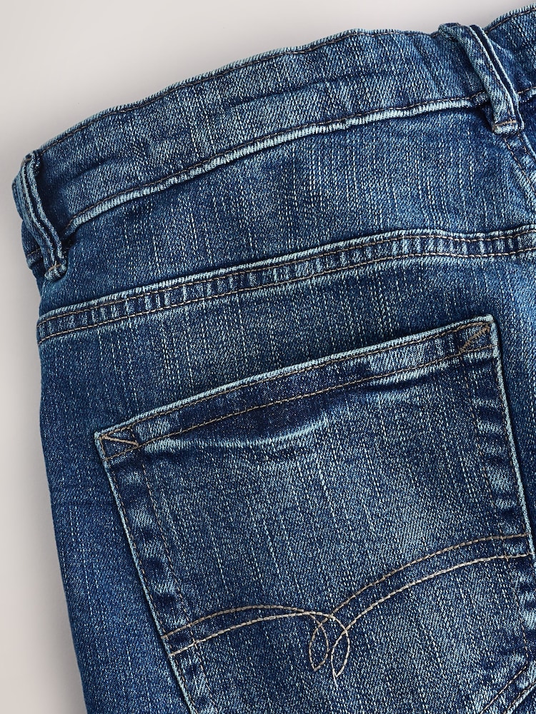 Mid Blue Straight Fit Signature Selvedge Denim Jeans - Image 11 of 11
