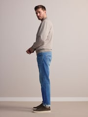 Mid Blue Straight Fit Signature Selvedge Denim Jeans - Image 2 of 11
