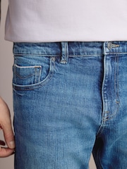 Mid Blue Straight Fit Signature Selvedge Denim Jeans - Image 5 of 11